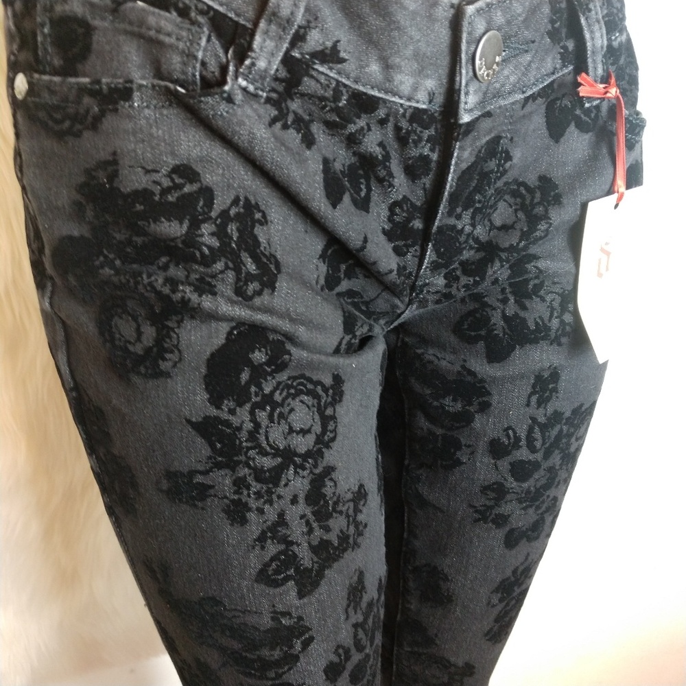 NWT Decree Super Skinny Floral Print Jeans - Picture 2 of 7